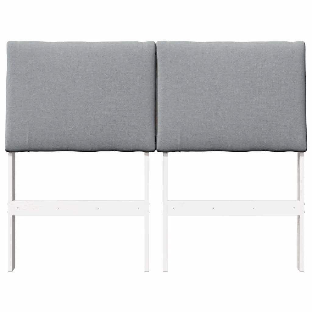 Testiera | Testata imbottita Grigio chiaro 135 cm Pino massello