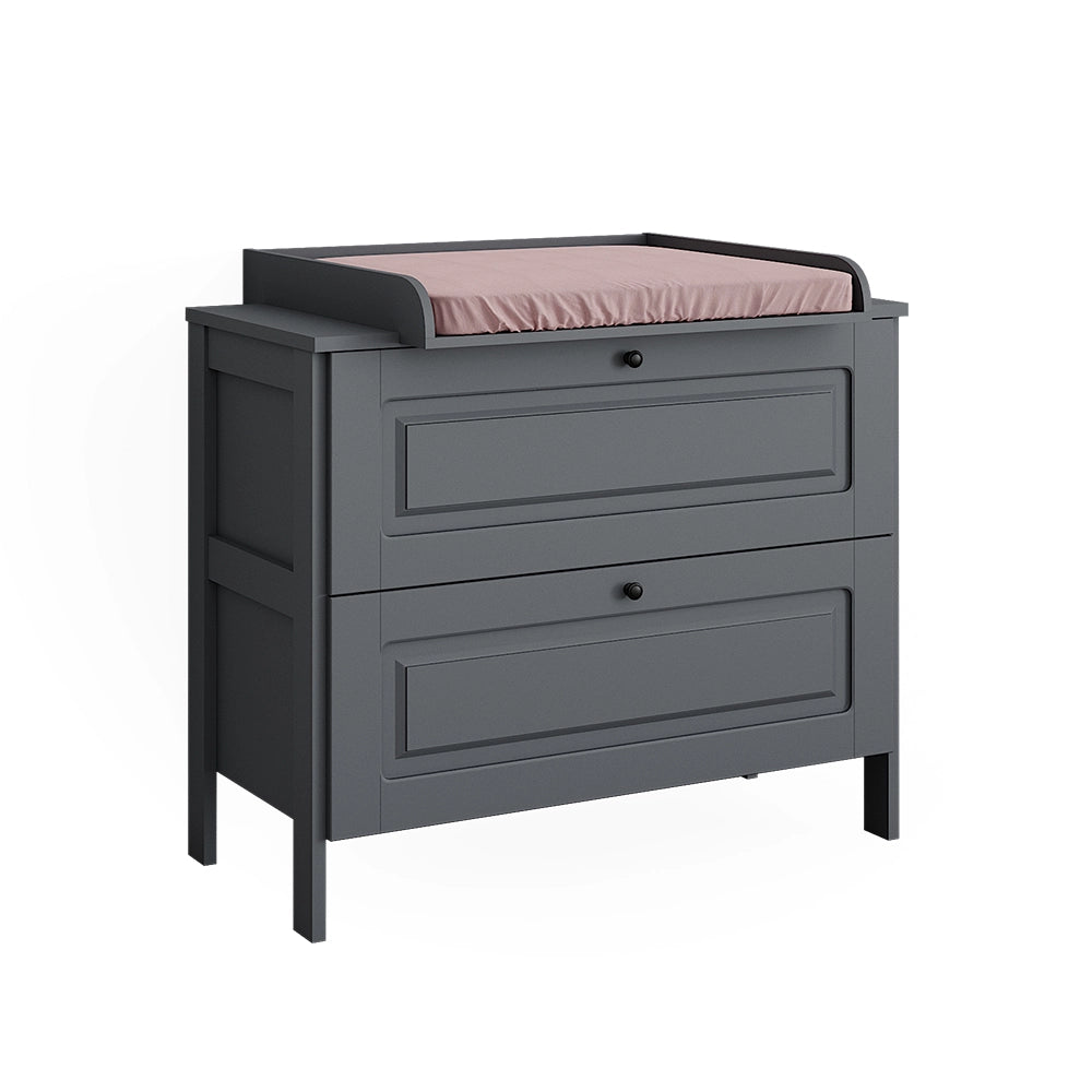 Vitalispa Fasciatoio Grigio 108 x 98 cm con 2 cassetti