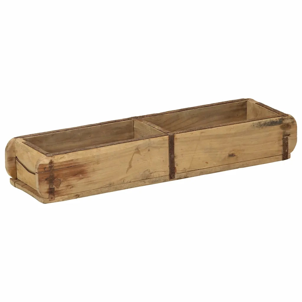 Vassoio 4 pcs Marrone 57 x 15 x 9 cm Legno Recuperato Massello 4019611