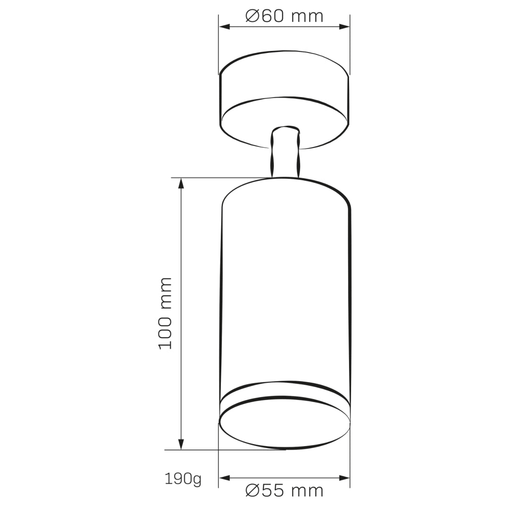 Faretto parete/soffitto 1 luce TURYN nero GU10 orientabile IP44