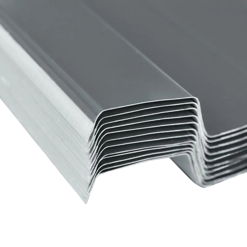 Pannello per tetto 12 pz Grigio 129 x 45 cm Acciaio zincato CFW8569523