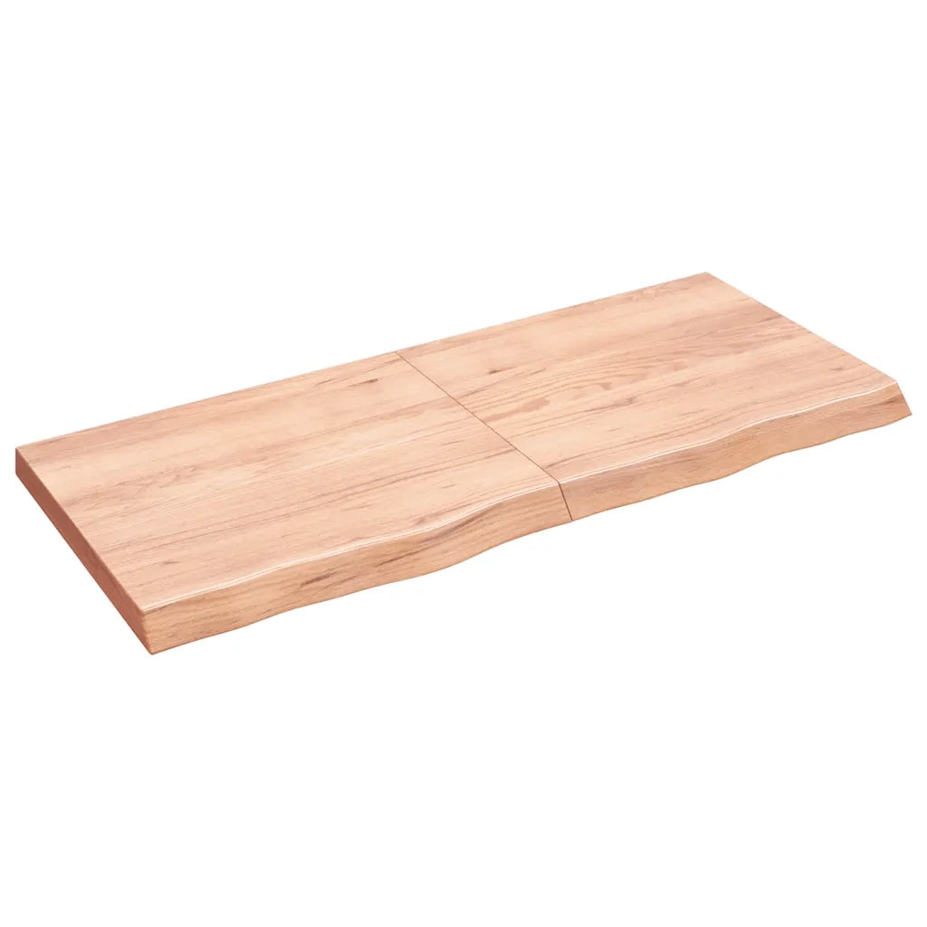 Piano Bagno Marrone 140x60x(2-6) cm Legno Massello Trattato 3156152