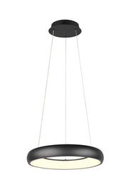 Lampada a sospensione Cardona Trio nera anello 46cm LED 29W