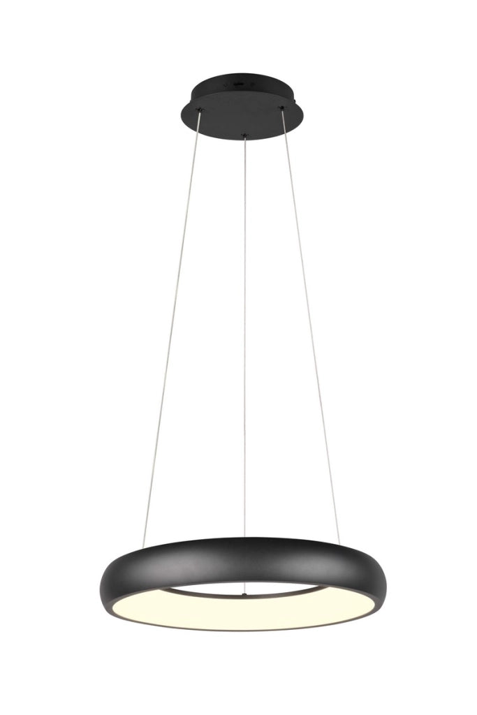 Lampada a sospensione Cardona Trio nera anello 46cm LED 29W