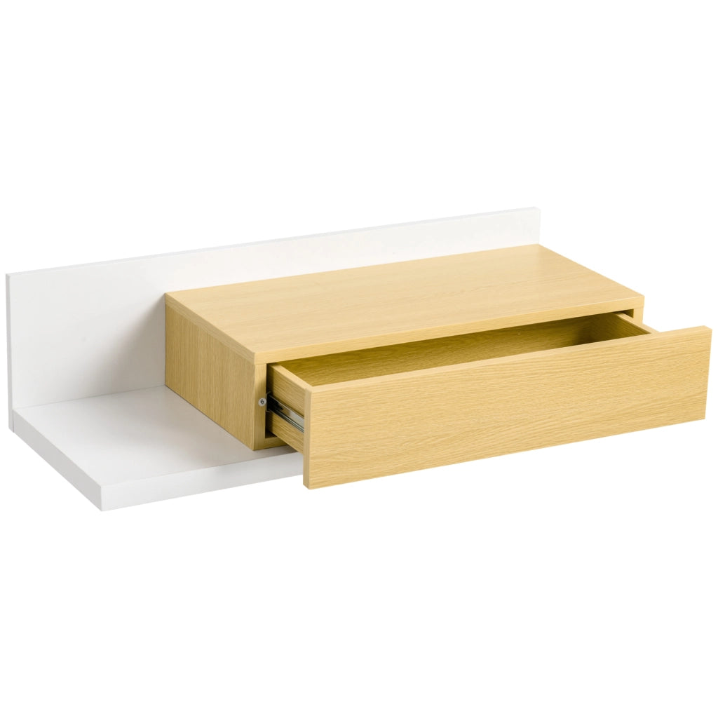 Set di Mobili da Ingresso con Specchio e Cassetto, Arredamento Moderno in Legno con Specchiera 40x70cm, Fissaggio a Muro