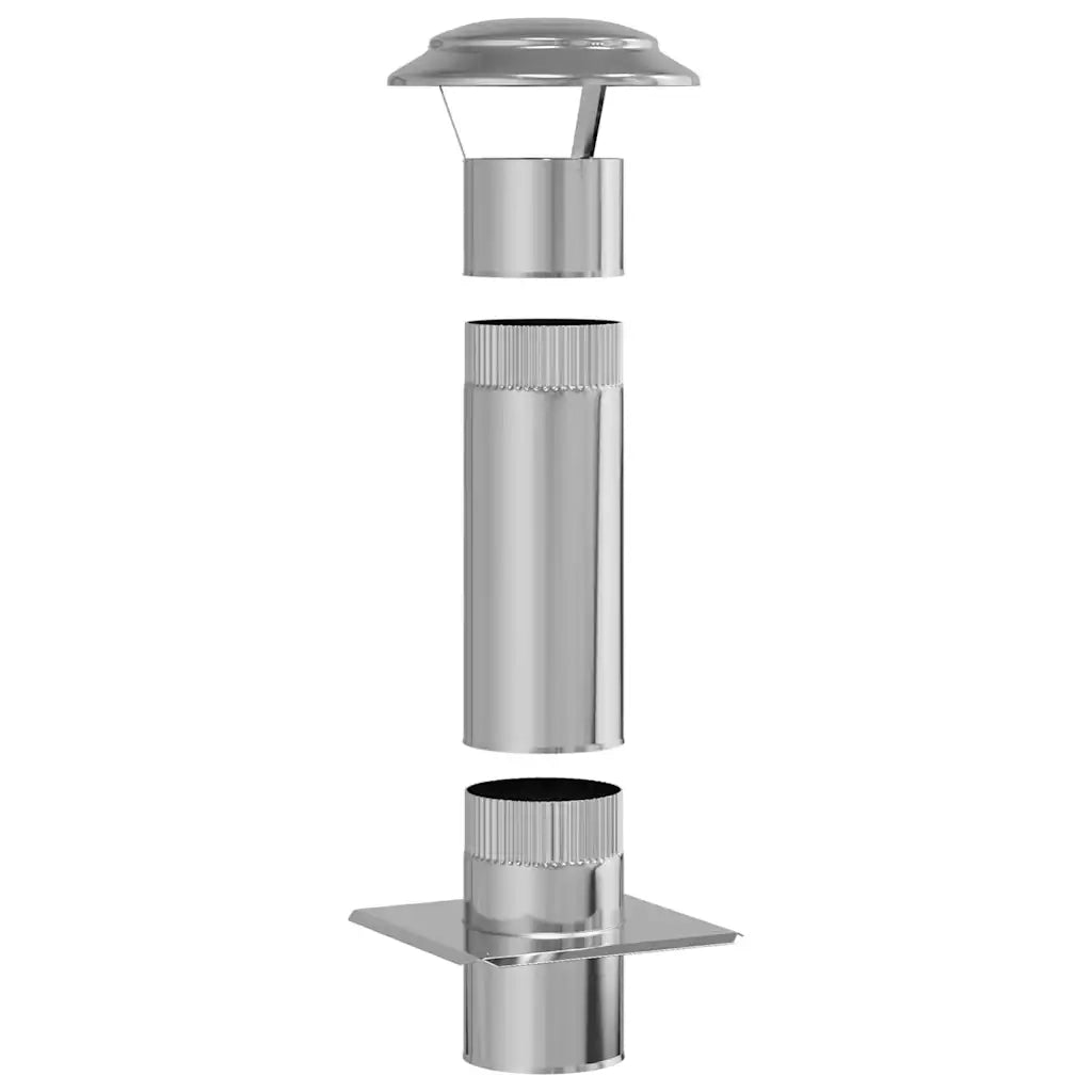Estensione Camino Argento 25 x 25 x 65 cm Acciaio inossidabile 42008443