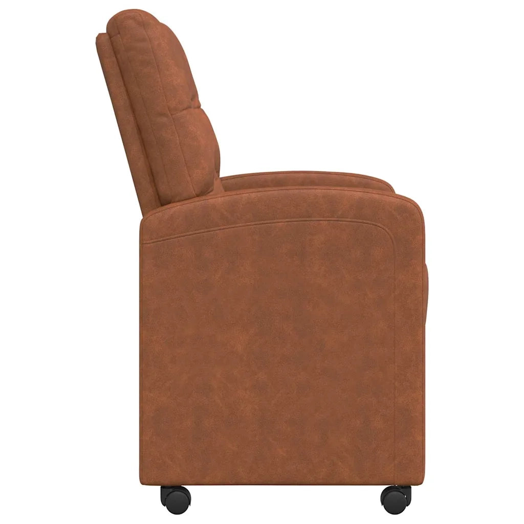 Sedie da Pranzo con Ruote 2 pcs Marrone 58 x 67 x 97 cm 42017858