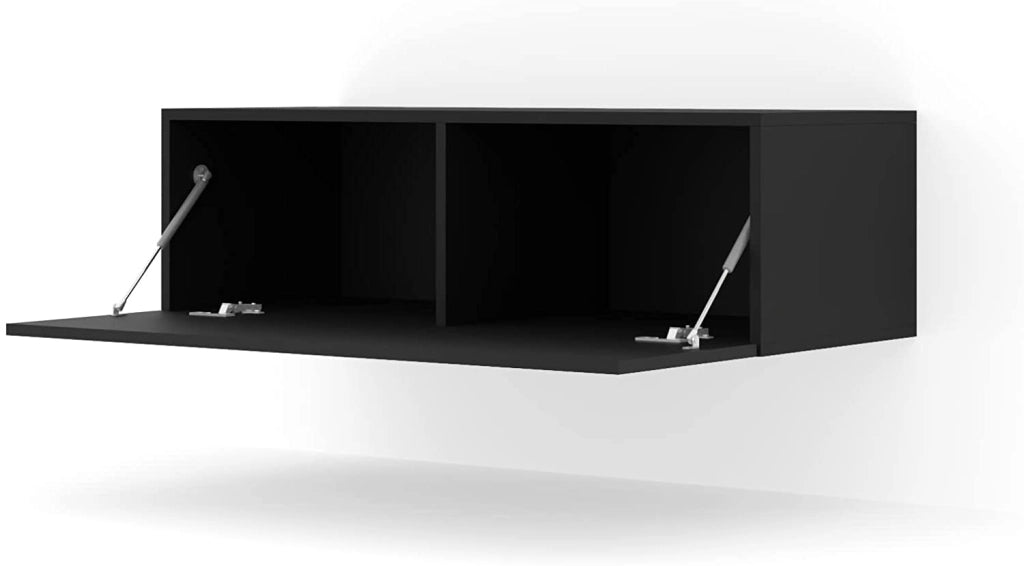 MOBILE TV PORTA TV STAND TV SOGGIORNO BINGO 100x40x30cm NERO OPACO