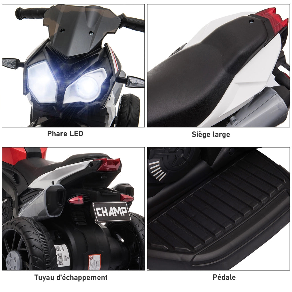 Moto elettrica per bambini ¨C Minimal ¨C nero e rosso