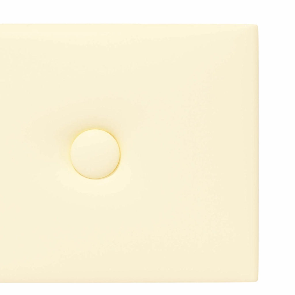 Testiera da Parete 12 pcs Crema 90 x 15 cm Pelle Sintetica 42046520