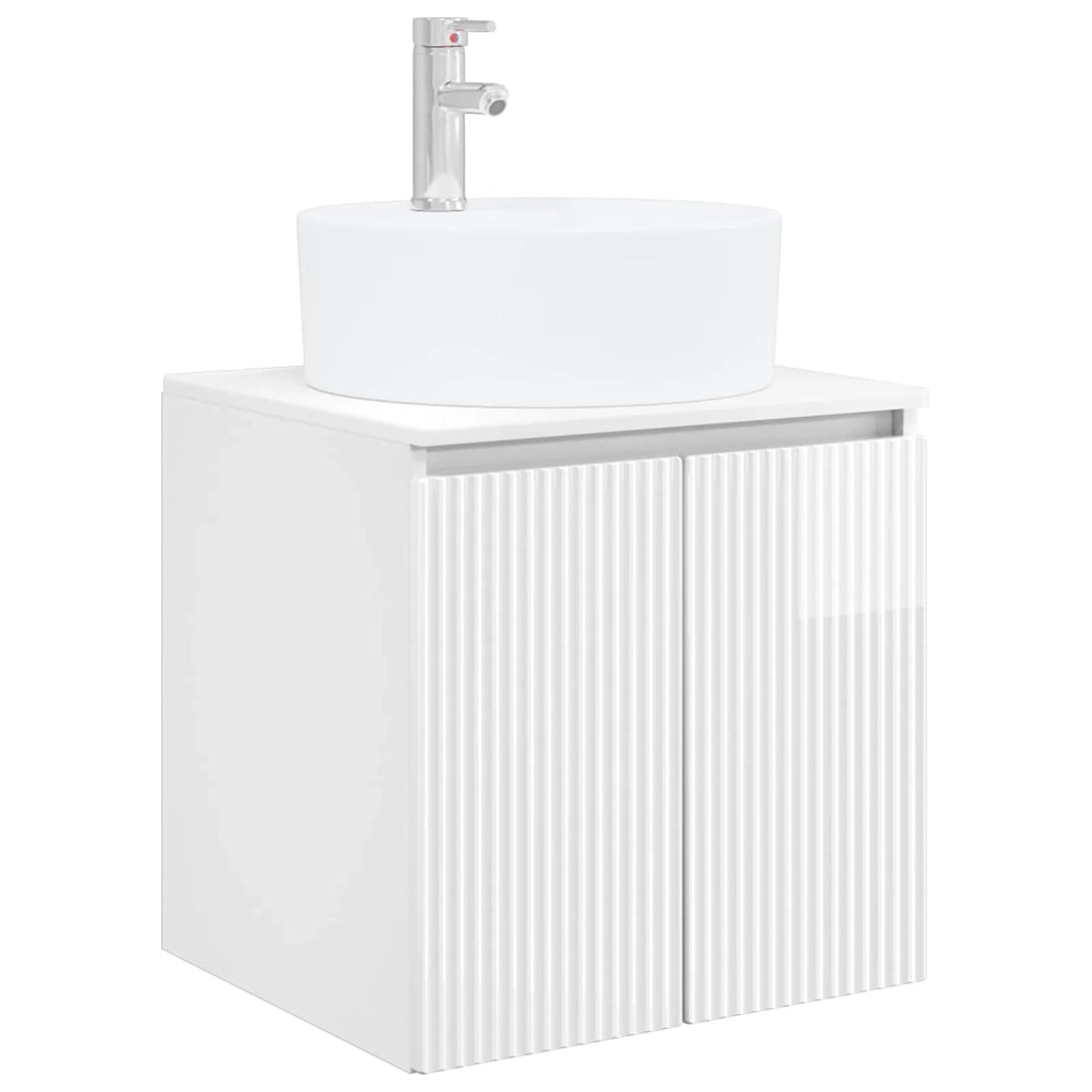 Set di Armadi da Bagno 3 pz Bianco Lucido 49,5 x 44,5 x 65 cm 3405681