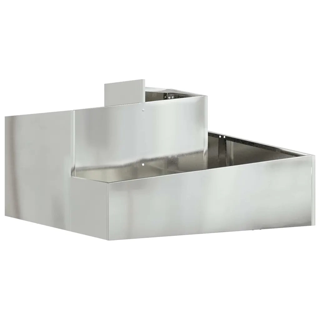 Fioriere | Cassetta per fiori | Vaso da giardino Argento 80 x 80 x 50 cm Acciaio zincato