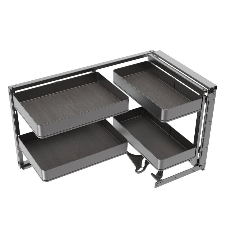Angolare Lake Harmony per mobili da cucina, Sinistra, Altezza regolabile, Acciaio e legno, Grigio antracite
