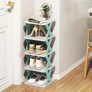 Scaffale a 5 Livelli Blu per 10 Pair di Scarpe