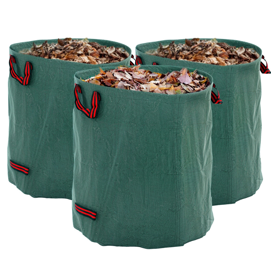 Set di 3 Sacchi per Rifiuti da Giardino ¨C Zephmum ¨C 272L Grigio con Asse