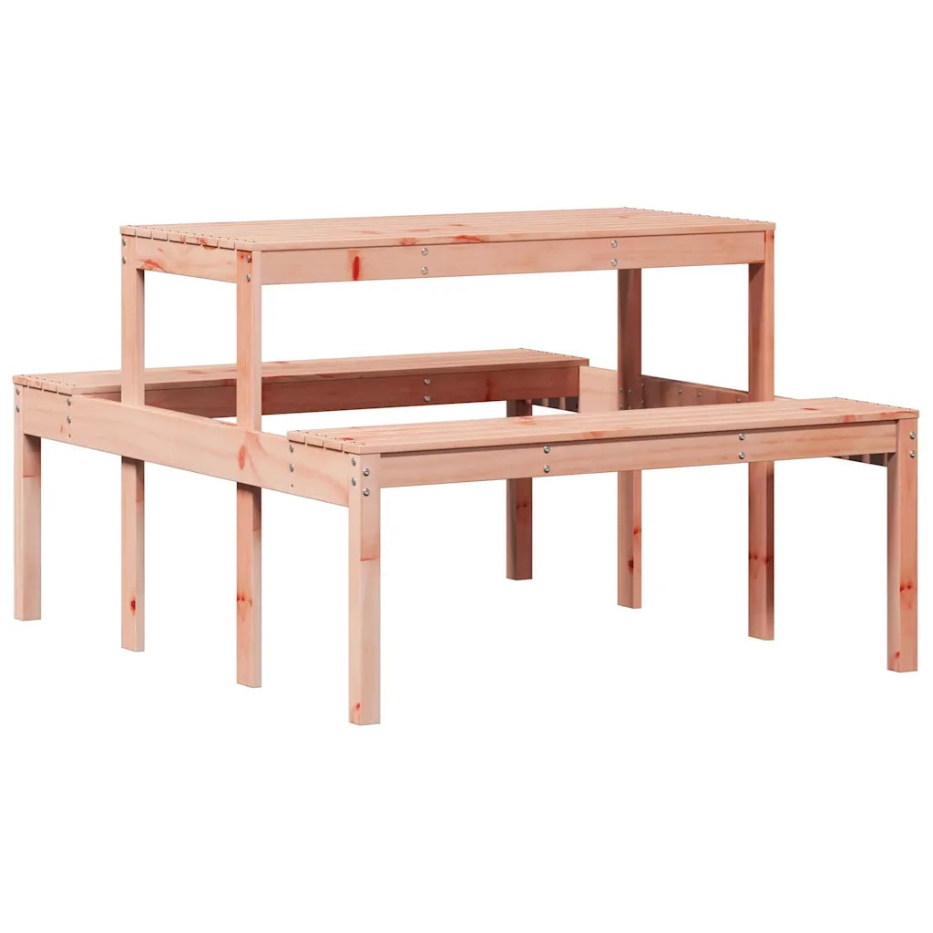 Tavolino da Giardino | Tavolo da Picnic 110x134x75 cm in Legno Massello di Douglas