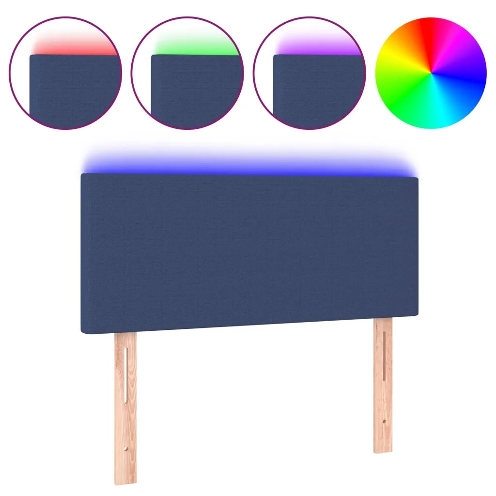 Testiera | Testata a LED Blu 80x5x78/88 cm in Tessuto