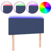 Testiera | Testata a LED Blu 80x5x78/88 cm in Tessuto