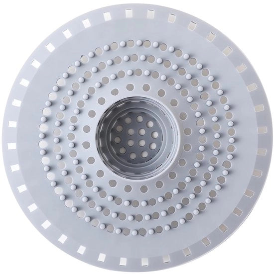 Silicone per cattura capelli per vasca da bagno, cattura capelli per doccia, set per doccia, protezione per doccia tutto in uno, set per cattura capelli flessibile per tubi da 3,7 cm a 4,5 cm (grigio)