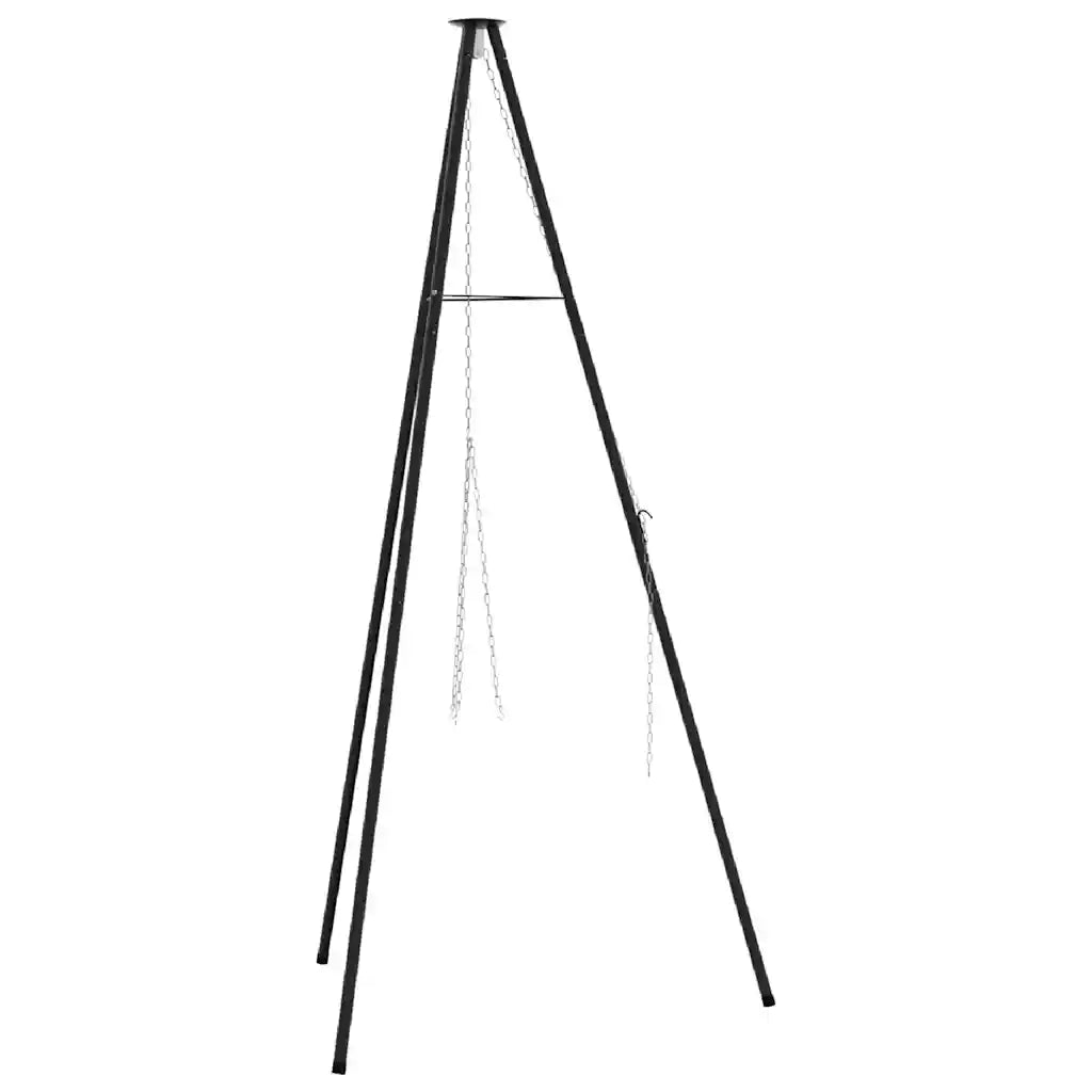 Treppiede da Campeggio Nero 92 x 92 x 151,5 cm Acciaio 42010328