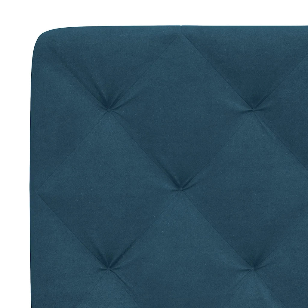Letto con Materasso Blu 140x200 cm in Velluto
