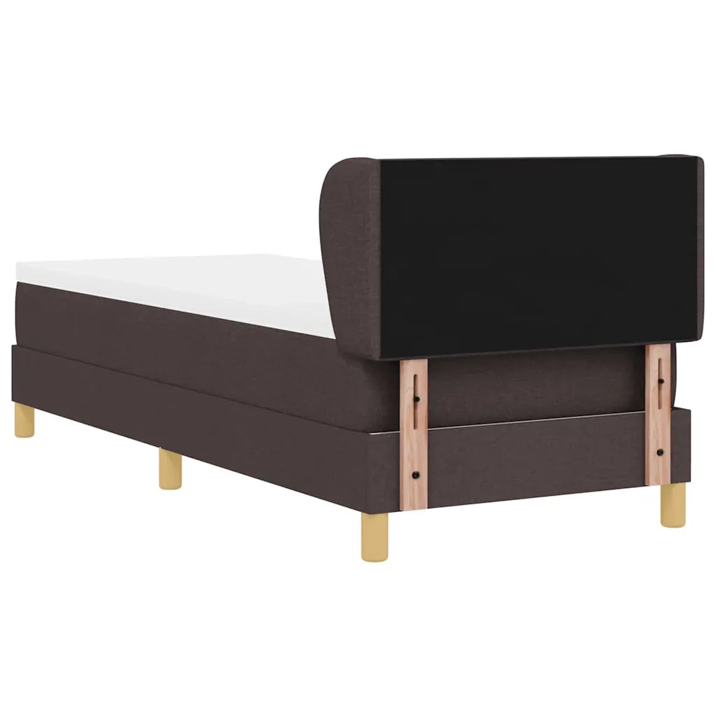 Letto a molle con testiera Marrone Scuro 80 x 200 cm Tessuto 3340244