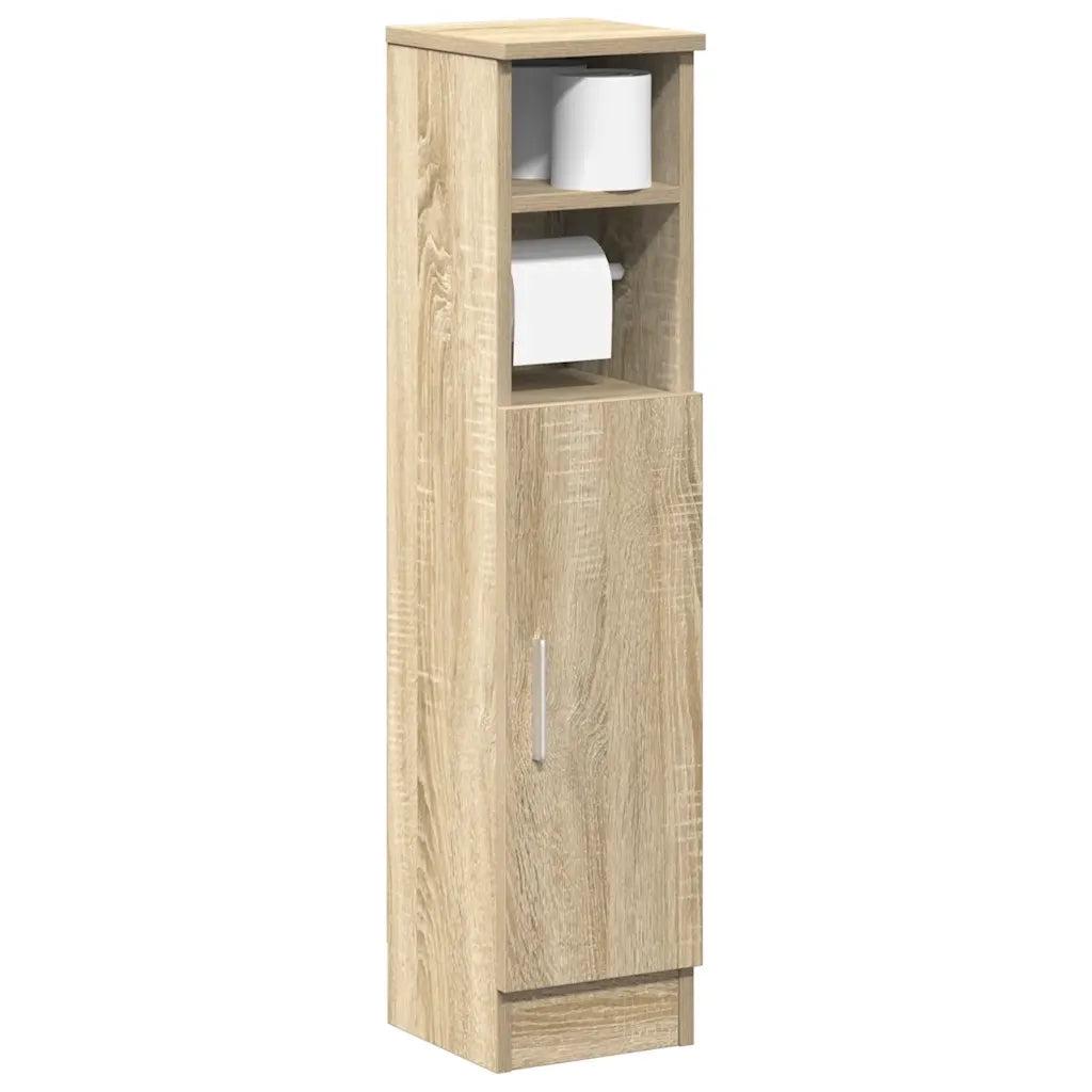 Mobile da Bagno con Portarotolo Rovere Sonoma 20,5x22x90 cm 858499