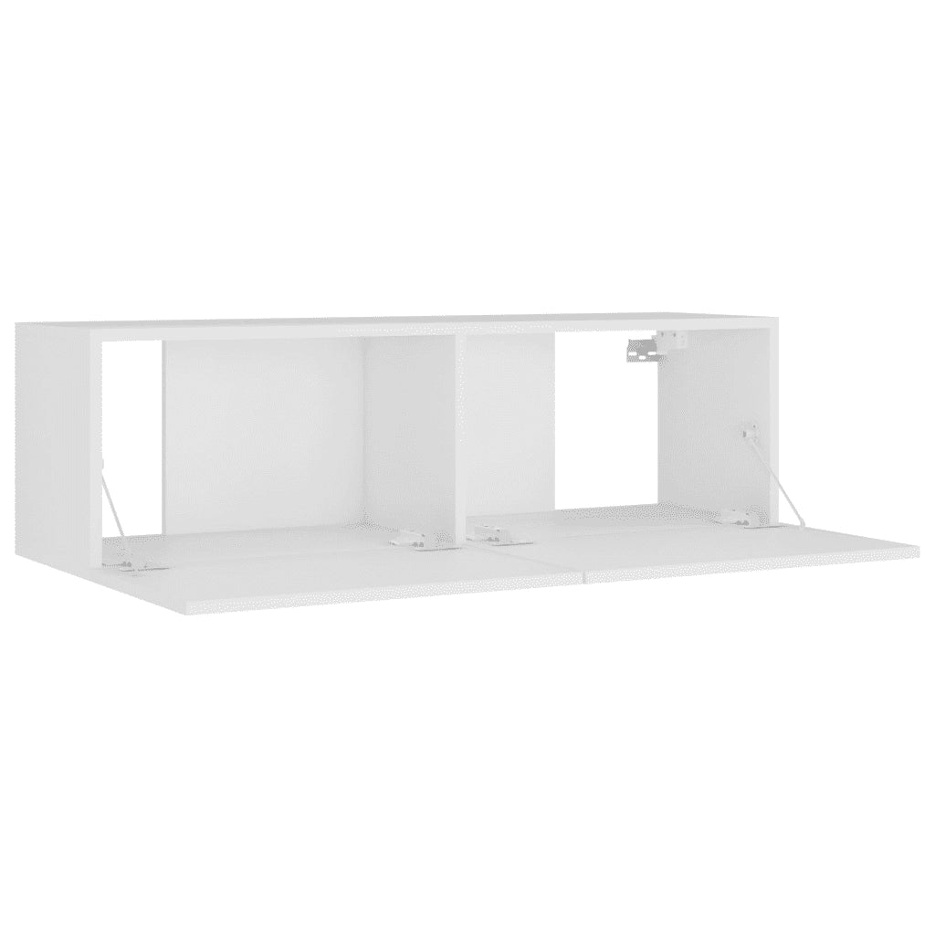 Set Mobili Porta TV 8pz Bianco in Legno Multistrato 3114222