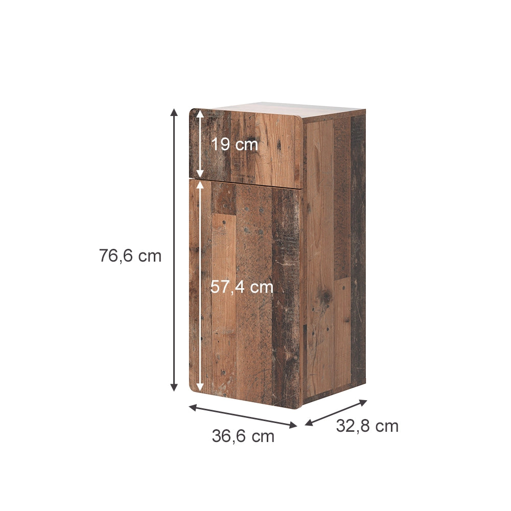 Vicco mobiletto bagno Oldstyle 36.6 x 76.6 cm con cassetto e anta