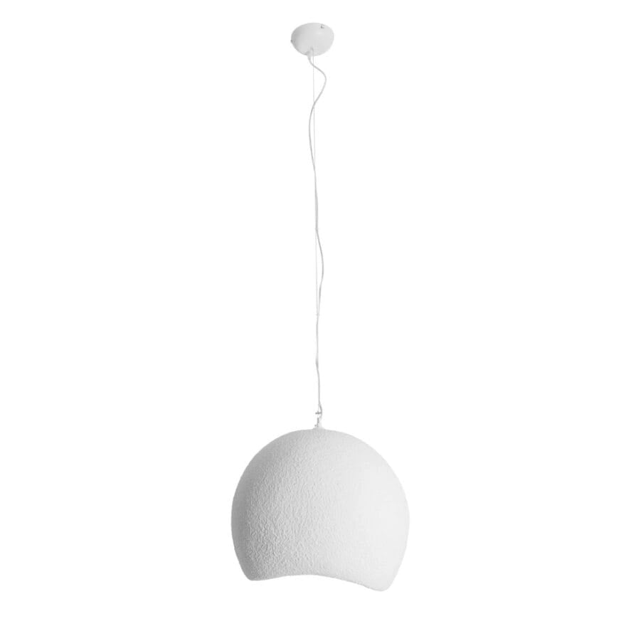 Lampada a sospensione Maxlight Pierre bianca irregolare Ø70 E27
