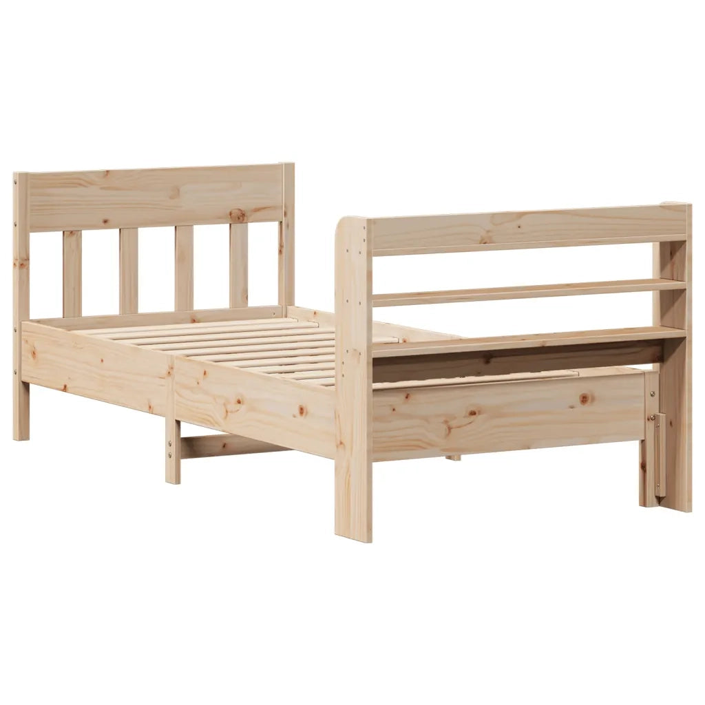 Letto senza Materasso 75x190 cm in Legno Massello Pino
