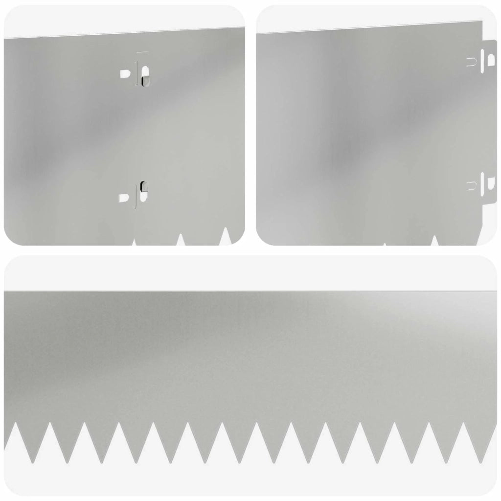 Bordura per Prato 20 pcs 103 x 20 cm Acciaio Argento 8008485