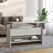Tavolino da Salotto-Tavolino da soggiorno-Tavolo Grigio Cemento 80x50x40cm Legno Multistrato 854535