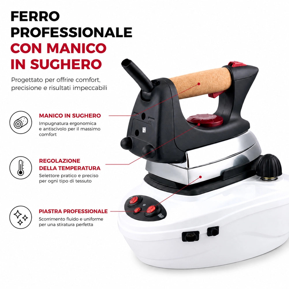 Ferro da Stiro a Caldaia DB8550 Potenza 2000W Capacità Serbatoio 700W 39x14x32cm