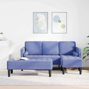 Set di divani con cuscino 2 pcs Blu jeans Poliestere 3329262