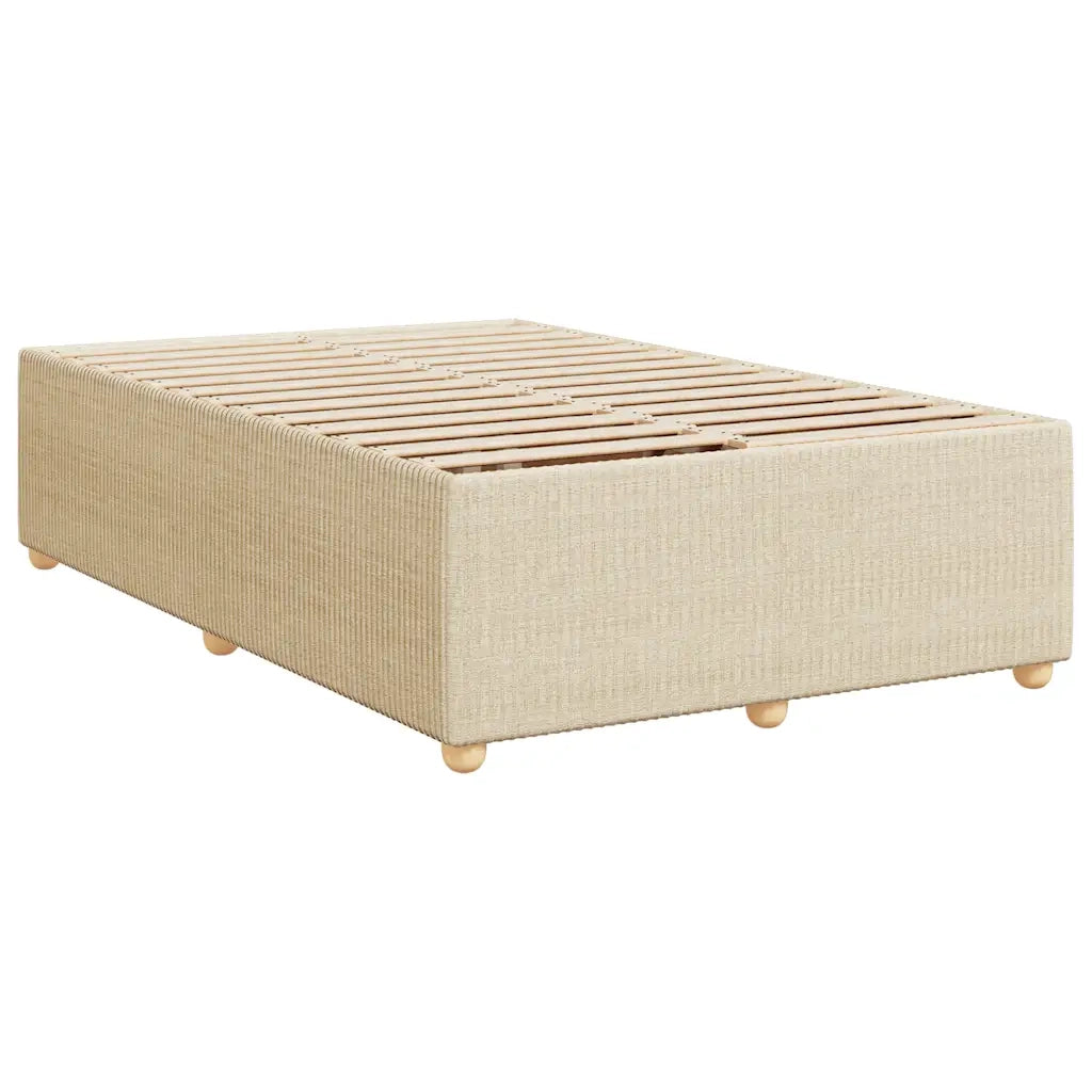 Giroletto a Molle con Materasso Crema 120x190 cm in Tessuto 3287414