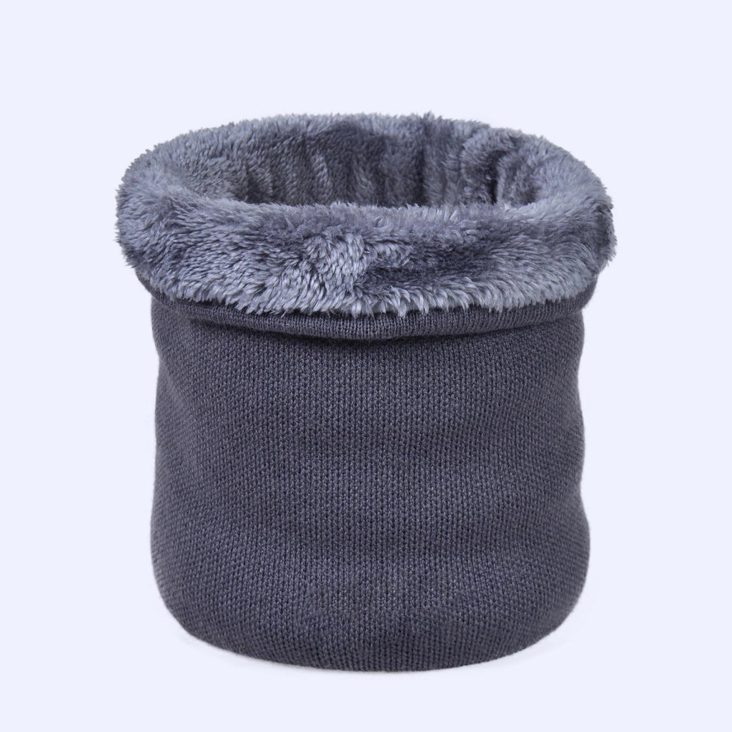 Scaldacollo caldo in maglia a tinta unita, modello per coppie, protezione densa per il collo, pullover in lana lavorato a maglia per la protezione dal freddo