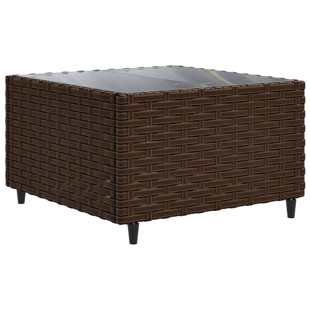 Set Divani da Giardino 10 pz con Cuscini in Polyrattan Marrone