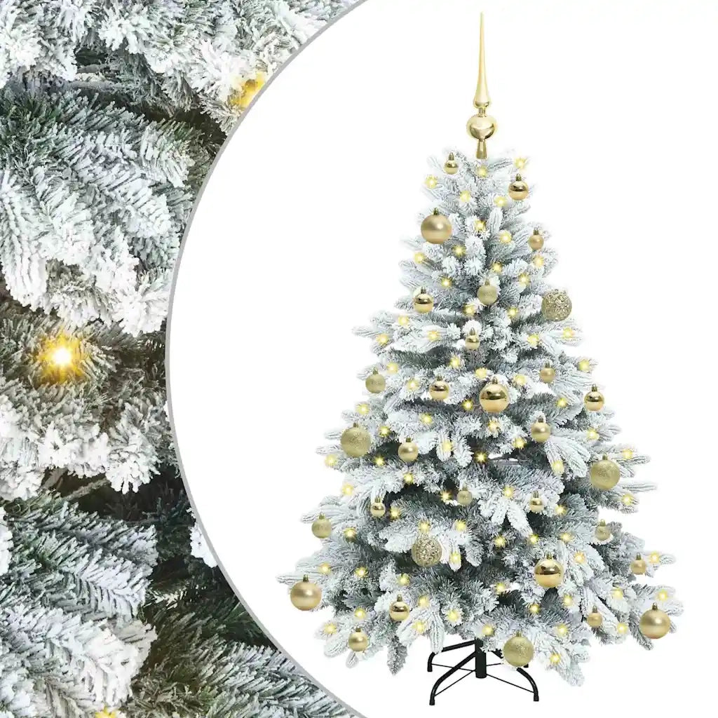 Albero di Natale artificiale con 150 LED Bianco 120 cm PE e PVC 3397592