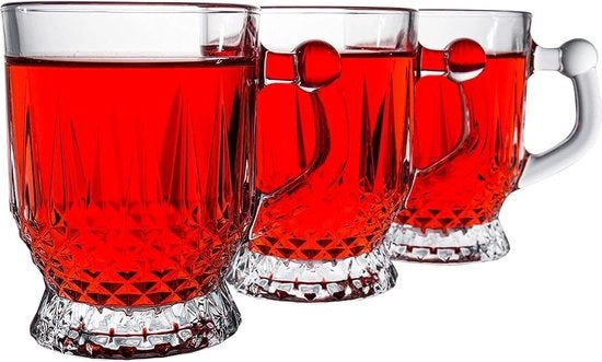 Set di tazze da caffè e tè - set di tazze in vetro - set di tazze da caffè e tè premium - vetro di alta qualità - tazze da caffè e tè in vetro di lusso