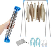 Supporto per Abbigliamento Portatile - Ripiegabile e Regolabile - 1 pezzo - Blu