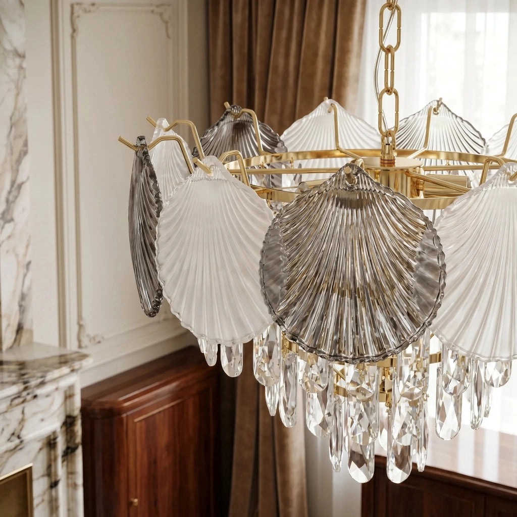 Lampada A Sospensione In Cristallo Swe083-cp 40cm Gold