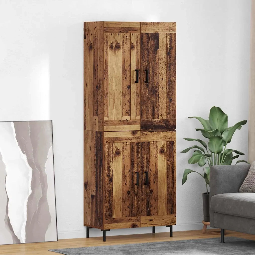 Credenza 2 pz | Madia | Buffet da pranzo | Armadio da pranzo Legno vecchio Legno multistrato