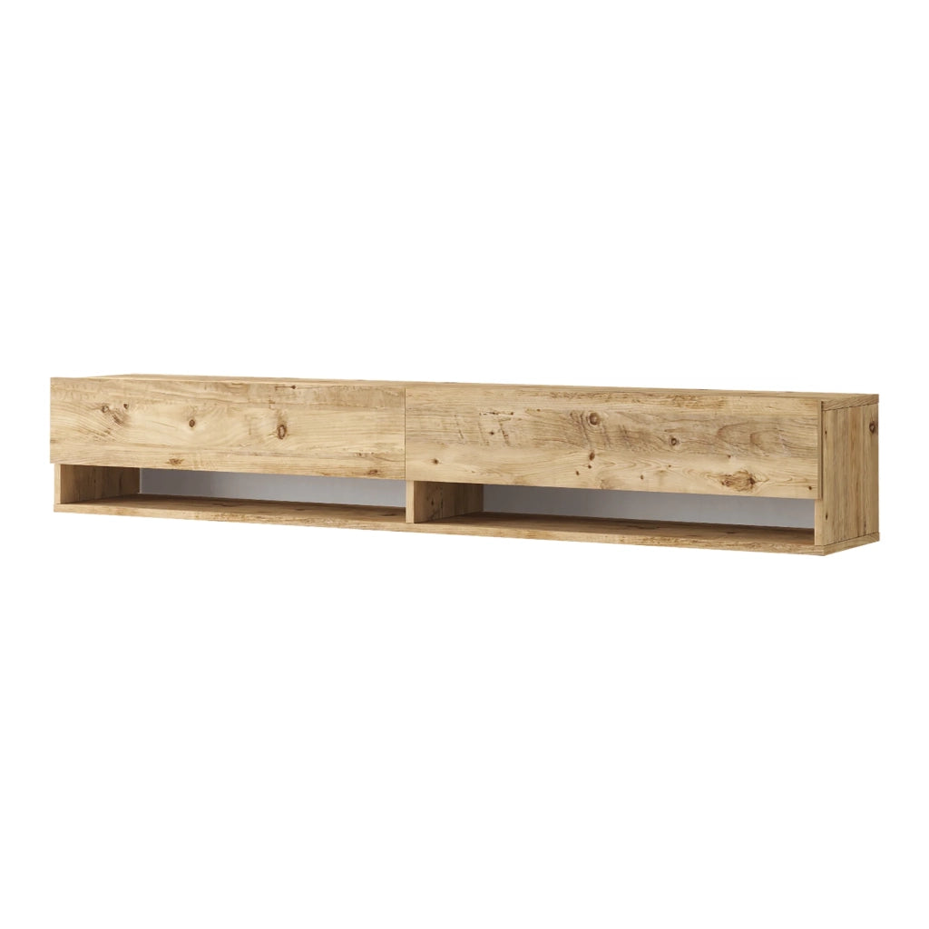Mobile porta TV con 2 ante 29,5 x 180 x 31,5 cm effetto rovere rustico 03_0007774