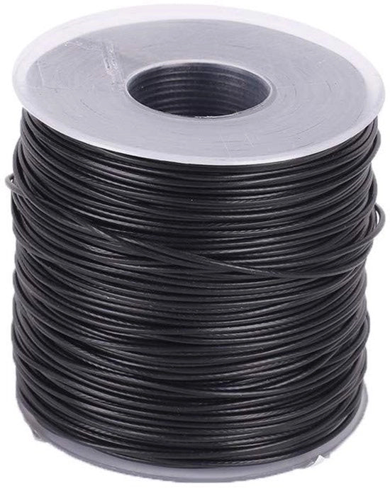 Cavo in acciaio inossidabile 2 mm - 100 m - Nero - Resistenze elevate - Corrosione resistente - Adatto per linee da bucato e sostegni per alberi da frutto