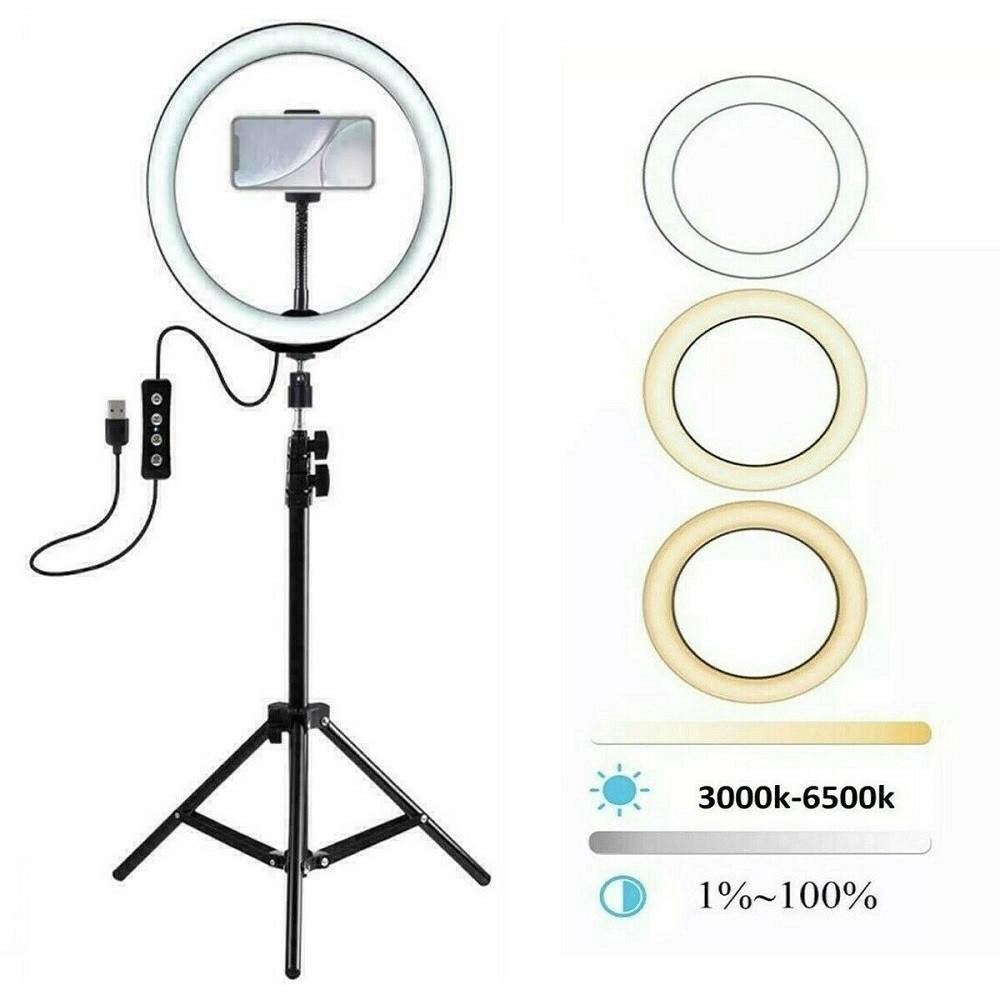 Trade Shop - Anello Luminoso Studio Fotografico Selfie Ring Light Tiktok Youtube Treppiedi -