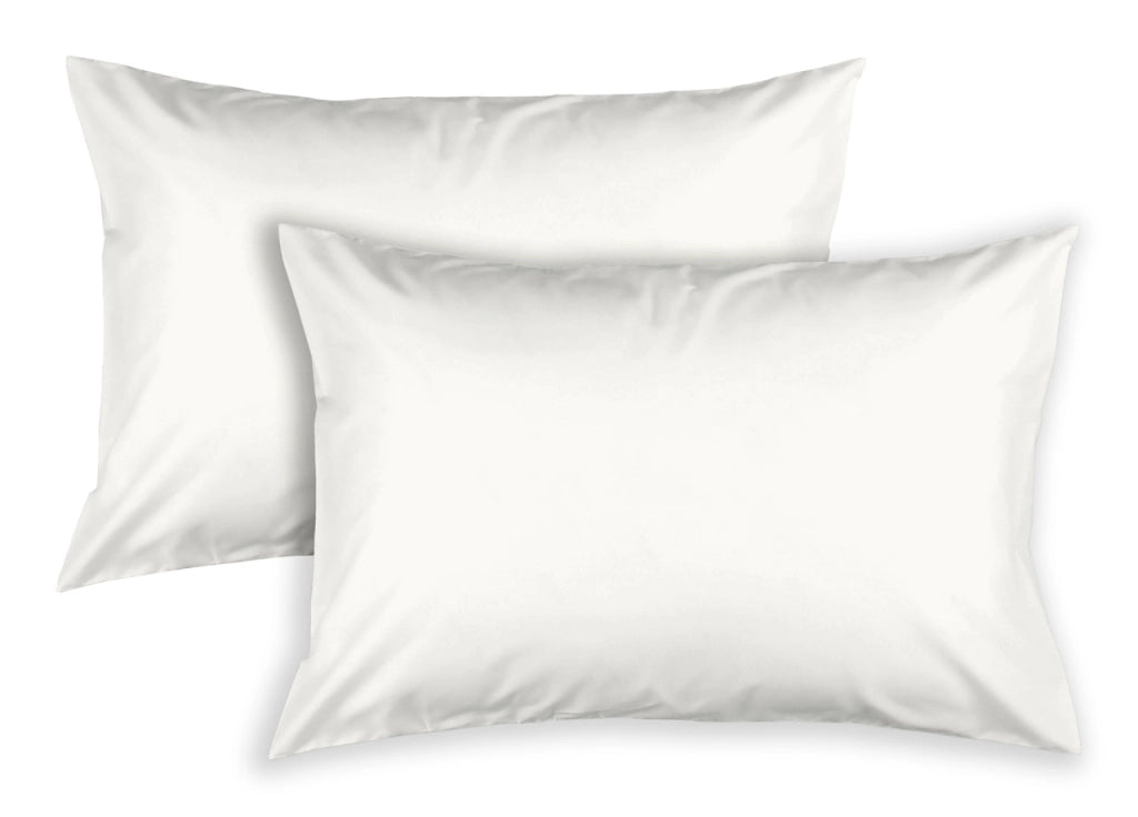 Completo Lenzuola In 100% Cotone Percalle Made In Italy Tinta Unita - Singolo - Bianco
