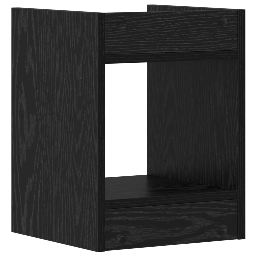Supporto per piante | Sostegno per piante con lo scaffale Rovere Nero 30 x 30 x 40 cm