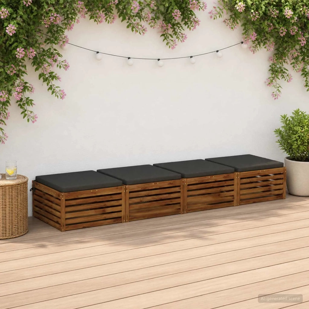 Cuscini per Sedia in 4 Pezzi SOEST 4 pz 100% Poliestere 944662