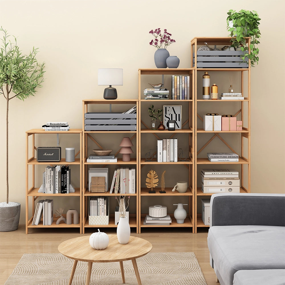 Vicco Libreria Bambù 48.3 x 140.3 cm con 6 scomparti